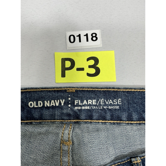 Womans Excellent Condition Old Navy Flare Cropped Blue Jeans 8P 0118/P-3 - Picture 3 of 8